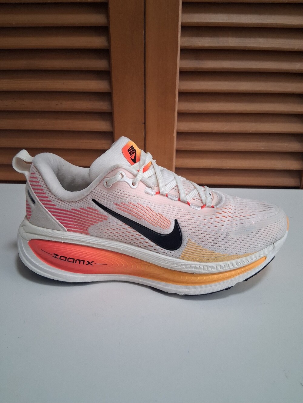 Nike Vomero 18 "Sail/Bright Crimson/Laser Orange/Black Women’s Size 6